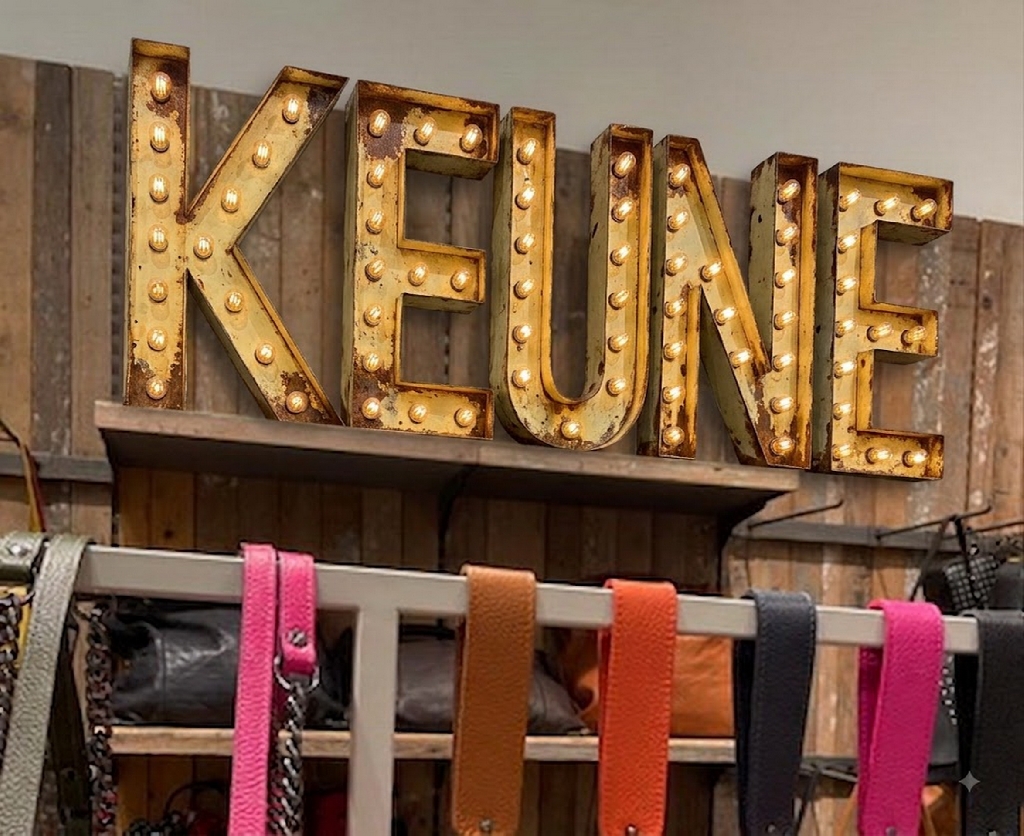 LETTERE (keune ). Lettere vintage con bulbo