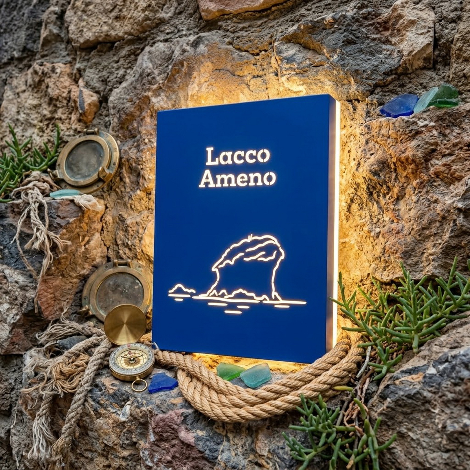 TARGA ( lacco ). Segnaletica con retroilluminazione a luce radiale